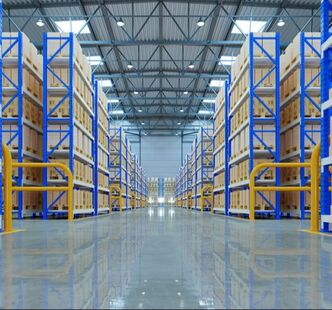 Warehouse with clean floor
